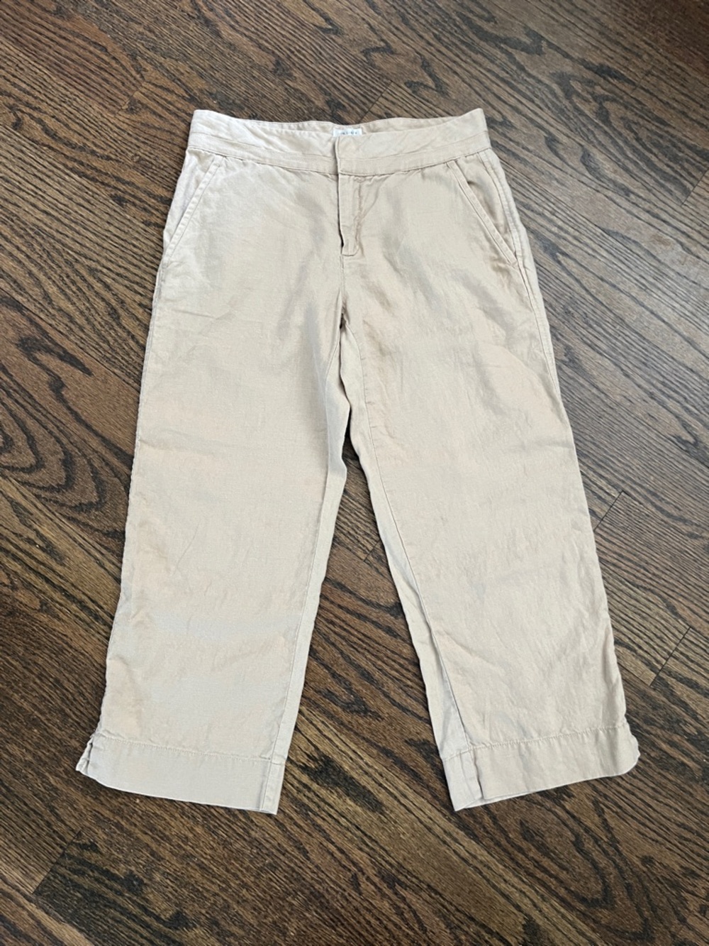 100% linen Ol Navy Casual Relaxed Fit Beige Pants